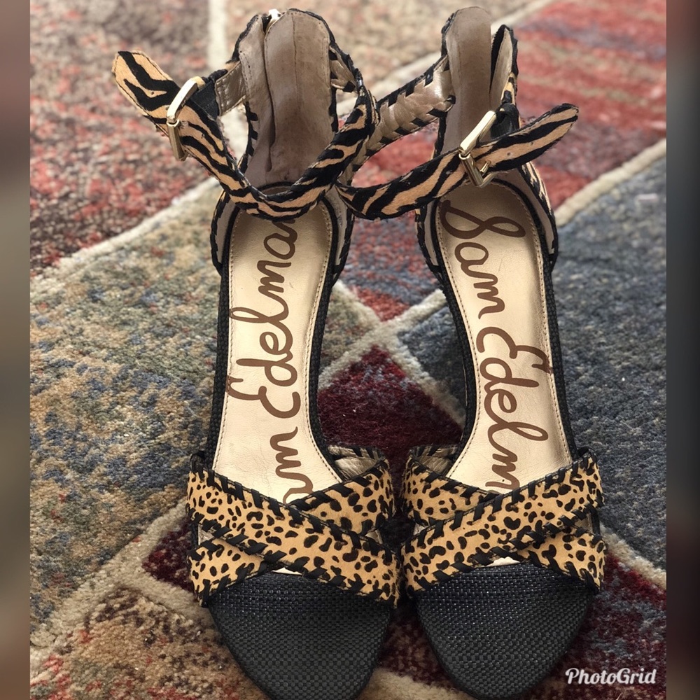 Sam Edelman Silvia Genuine Calf Hair Wedge Sandal